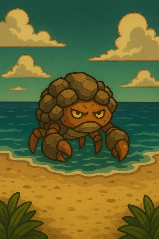 Cascarn #348 — arte conceitual do monster tamer brasileiro Mythimon, criatura tipo Água