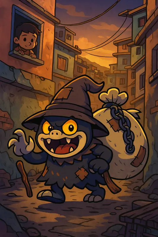 Figopapa #091 — arte conceitual do monster tamer brasileiro Mythimon, criatura tipo Normal/Normal