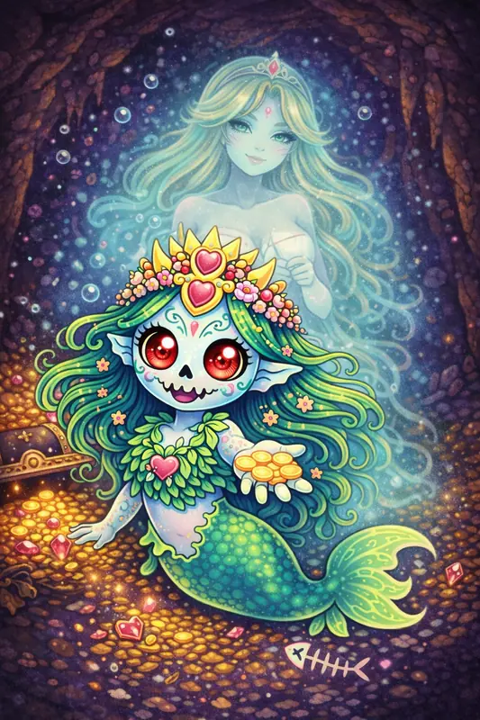 Alamar #301 — arte conceitual do monster tamer brasileiro Mythimon, criatura tipo Normal/Água