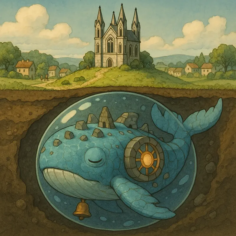 Cathedrala #133 — arte conceitual do monster tamer brasileiro Mythimon, criatura tipo Água